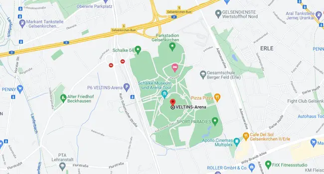 Umgebungskarte der Veltinsarena als Bild